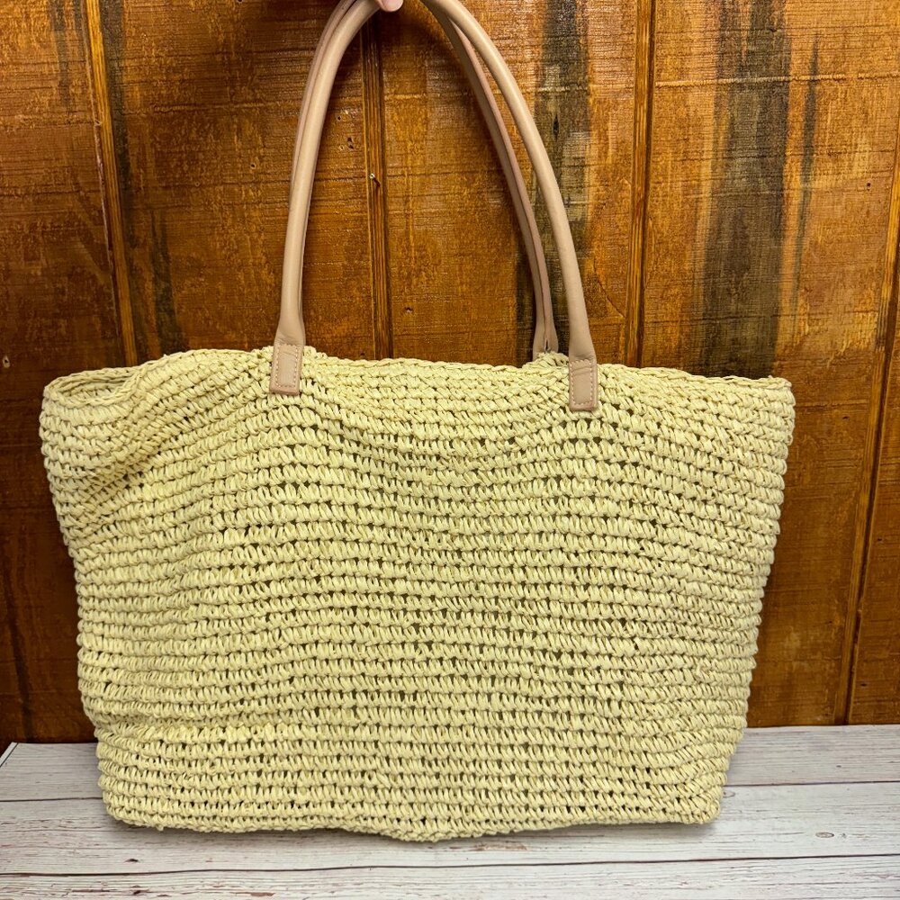 AQUA Extra-Large Woven Tote